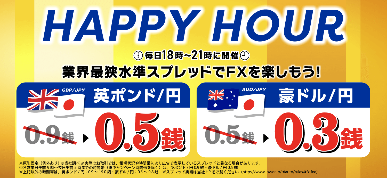 ハッピーアワーキャンペーントライオートFX
