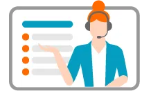 充実のサポート体制のイラスト