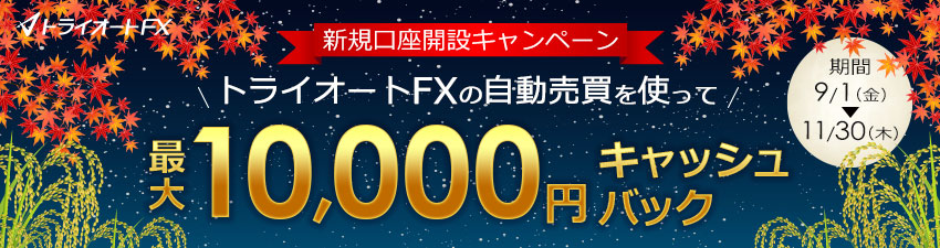 トライオートFX新規口座開設キャンペーン