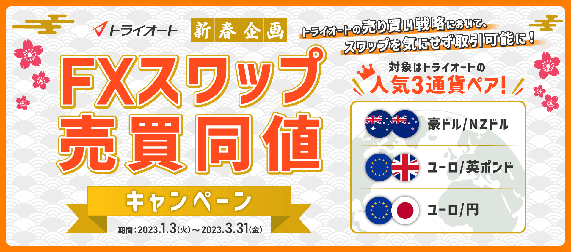 トライオートFX　売買スワップ同値キャンペーン